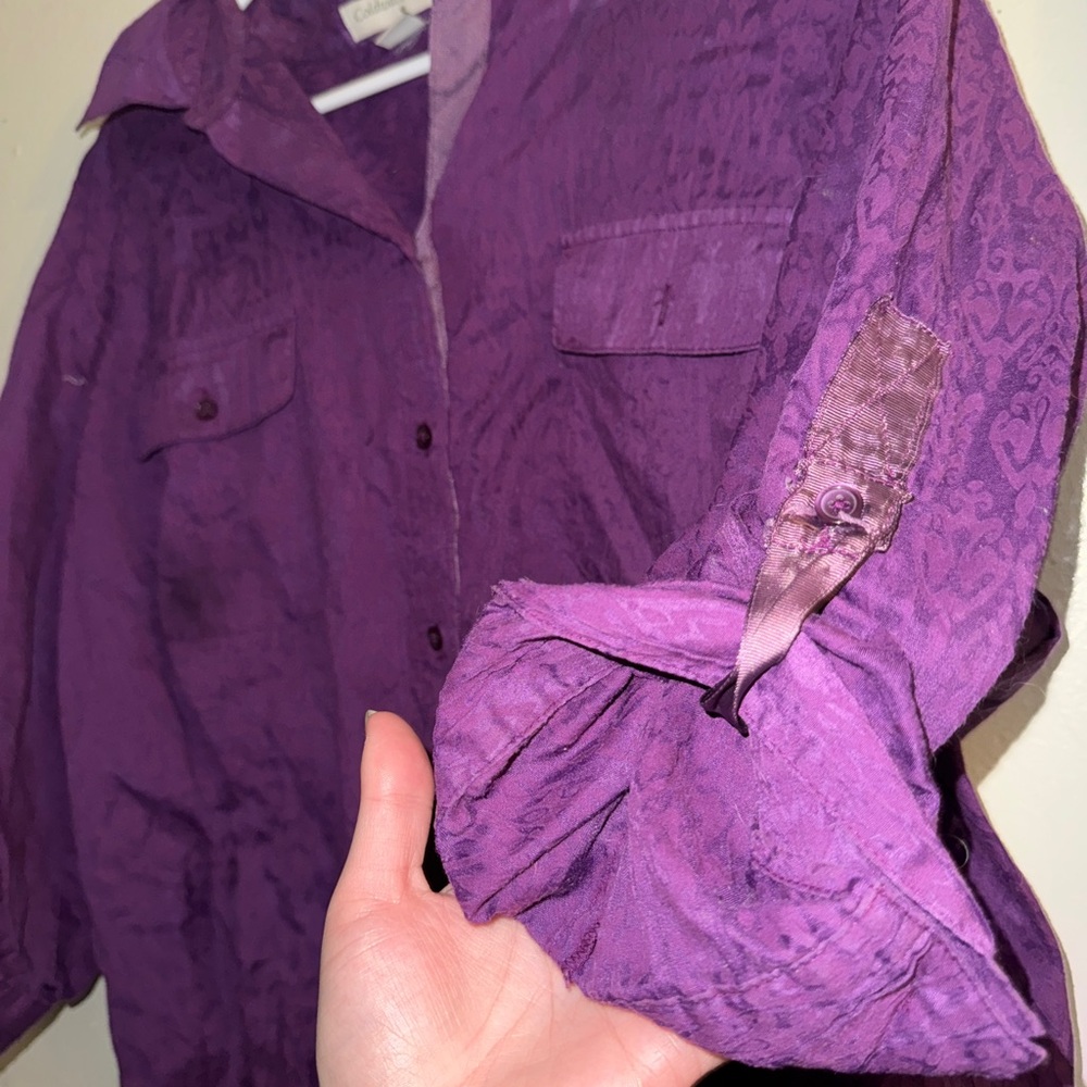 Purple button up - Picture 2 of 4